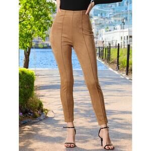 Pants Women XXL Light Coffee Anne Klein Faux Suede Pants